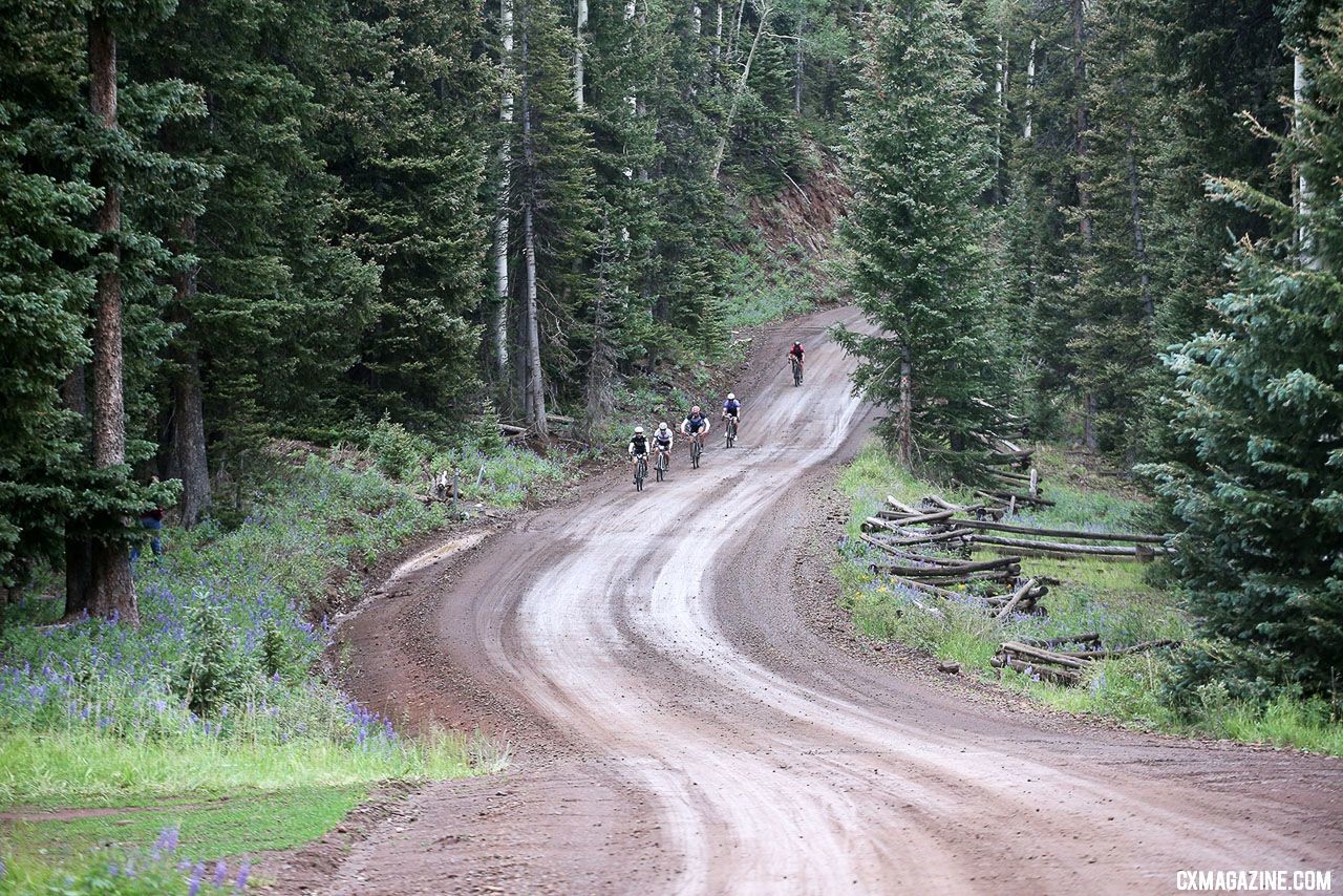 Mother Nature kept down the dust, but covered riders in a bit of mud and grit. © Cathy Fegan-Kim