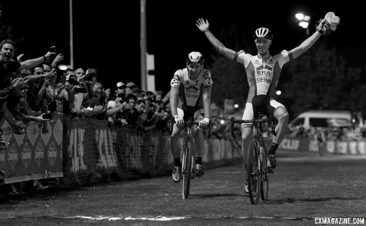 Laurens and Diether Sweeck got a memorable 1-2 finish. 2017 CrossVegas. © A. Yee / Cyclocross Magazine