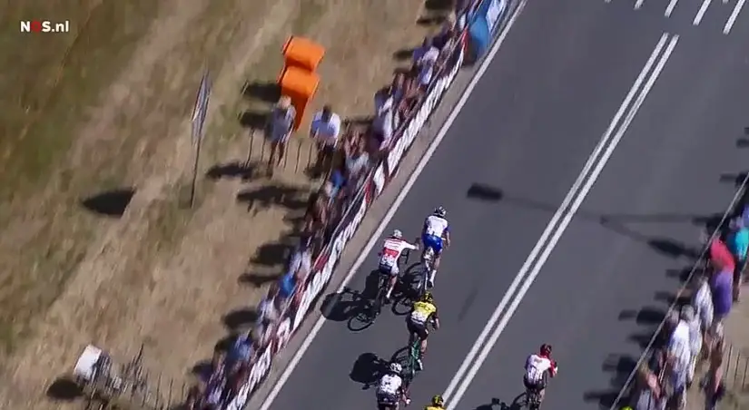 Mathieu van der Poel at Dutch Road Nationals. photo: NOS NL screen capture