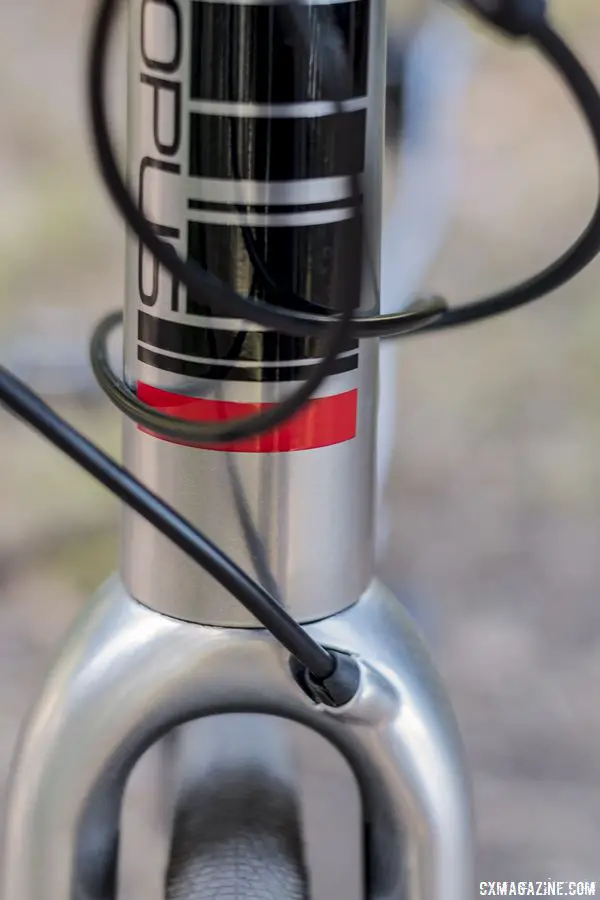 The mechanics are not forced to replace brake lines very often. Opus Spark 1 gravel bike. © C. Lee / Cyclocross Magazine