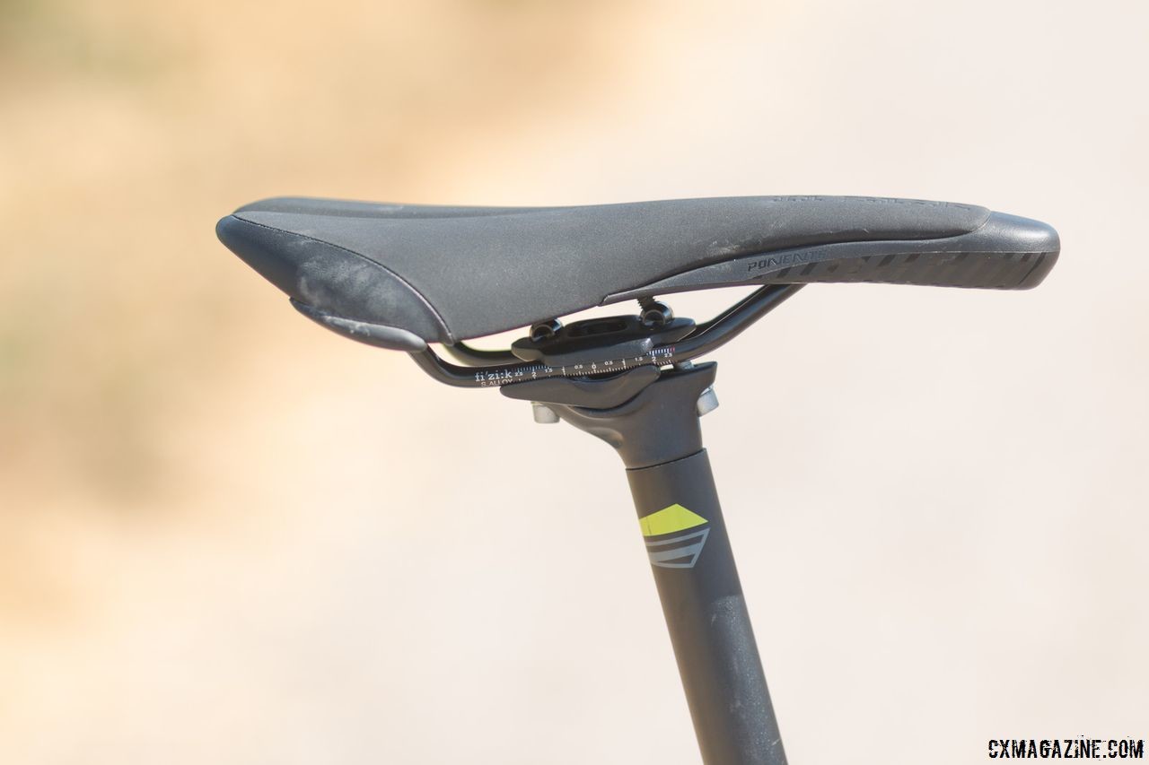 No house brand here: A Fizik Ponente saddle provides a name-brand perch. Schwinn Vantage RX1 bike. © Cyclocross Magazine