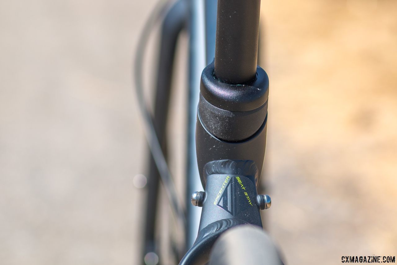 The Schwinn Vantage RX1 bike has a soft tail system that adds flex to the rear of the bike, offering up to 15mm of deflection at the saddle. © Cyclocross Magazine