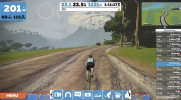 Zwift even has some gravel! Zwift review.
