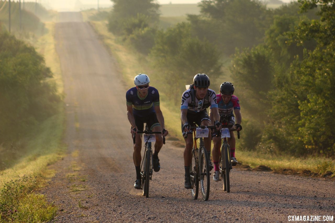 Mitchell, Sheehan and Housler eventually formed a break of three around mile 30. 2018 Gravel Worlds © Z. Schuster / Cyclocross Magazine