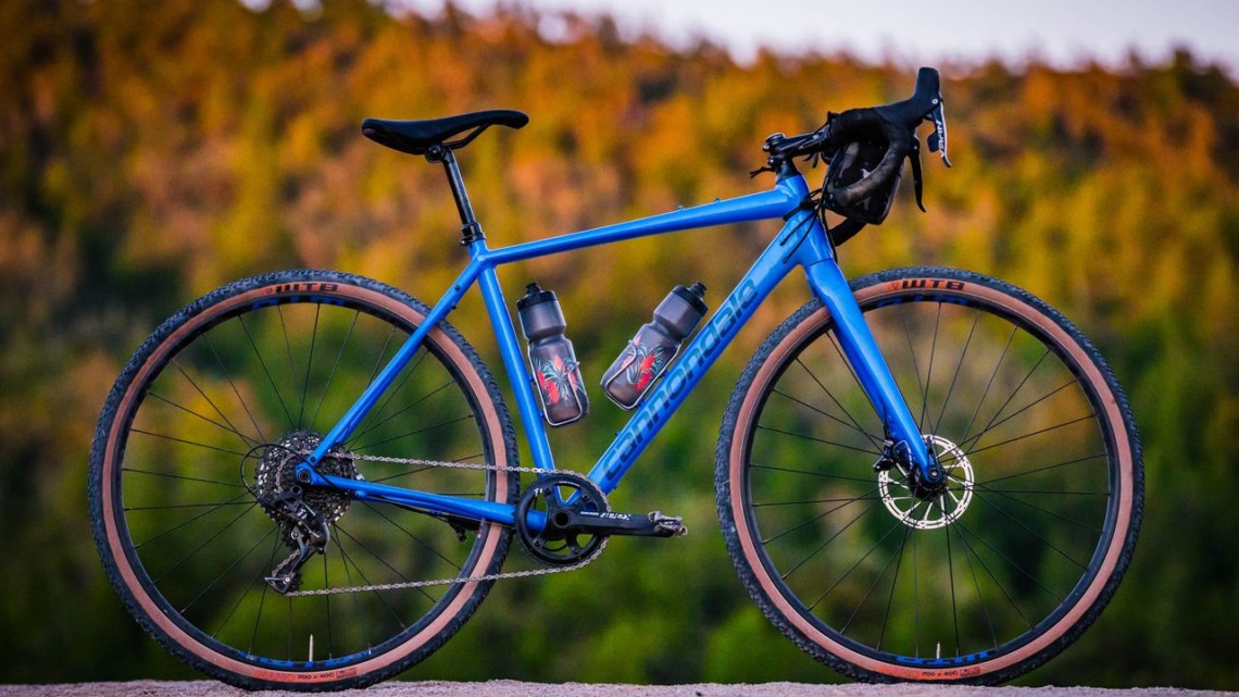The Topstone is Cannondale's newest gravel bike. The Apex 1 model is shown here.