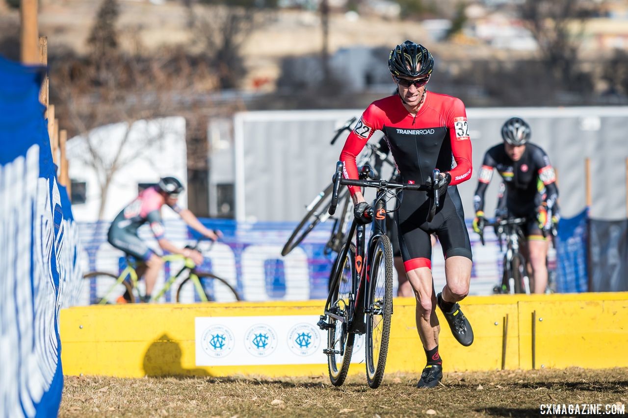 Justin Thomas' co-workers and friends got to see him do his "nutty" hobby in Reno. 2018 Reno Cyclocross Nationals. © J. Vander Stucken / Cyclocross Magazine