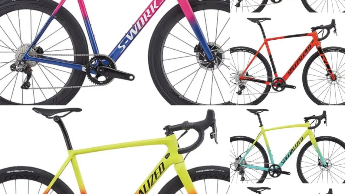 The 2019 Specialized CruX carbon and alloy cyclocross line.