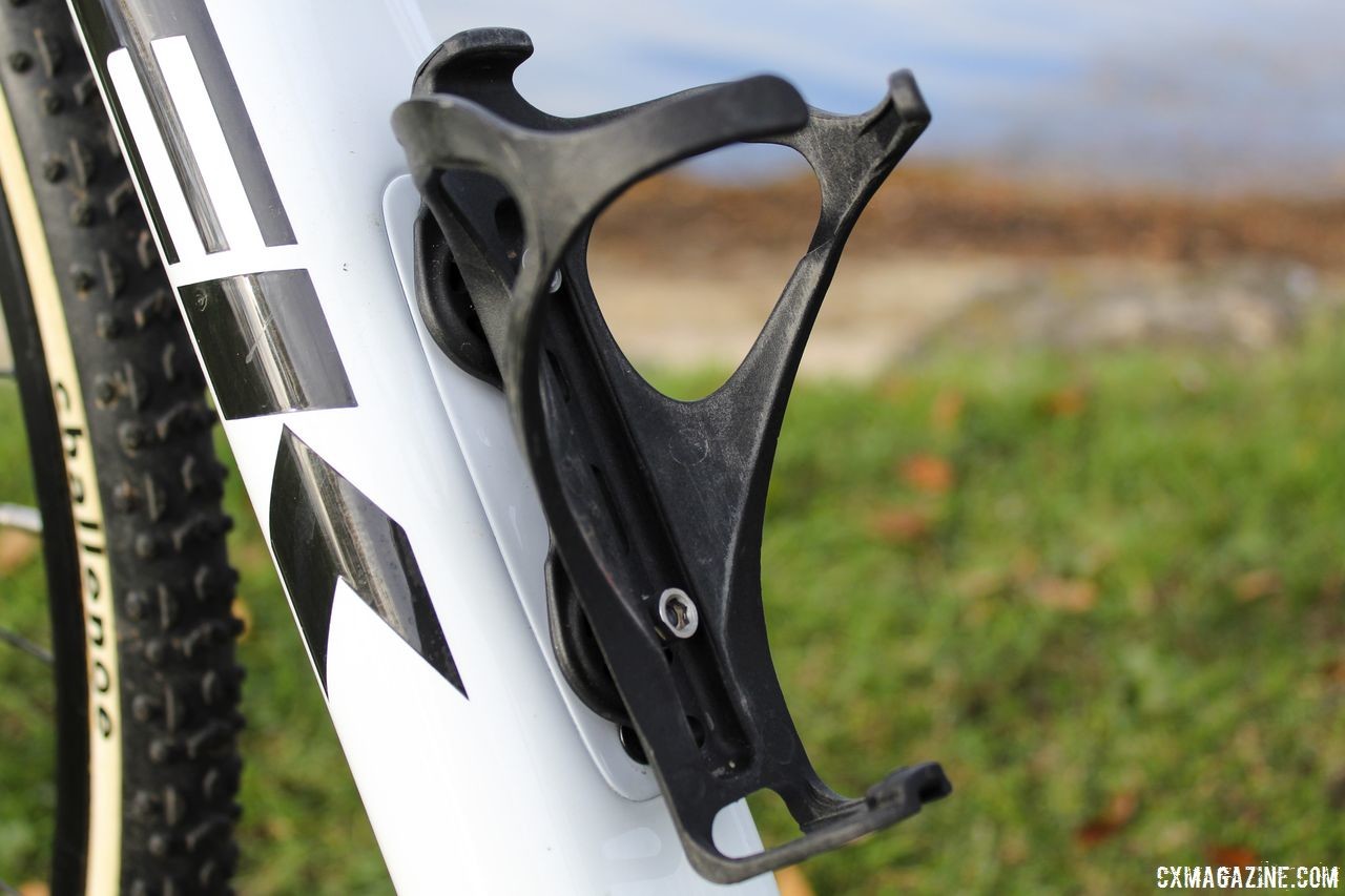 The Trek Quick Connect water bottle cage can be easily removed and replaced on race day. Trek Boone RSL Cyclocross Frameset and Bike. © Z. Schuster / Cyclocross Magazine