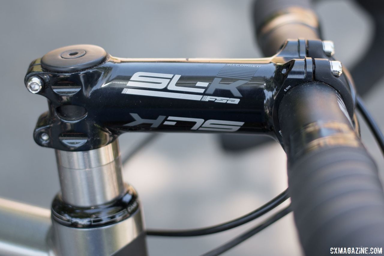The stem and handlebar on our bike were provided by FSA. Alan Xtreme Gravel Scandium with Kilo fork and Alchemist wheels. © Cyclocross Magazine
