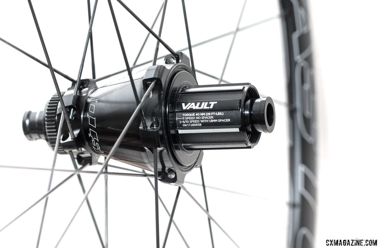 The new EA90 SL wheelset comes with Easton's Vault hub, which the company claims has increased durability. Easton EA90 SL alloy tubeless disc wheels. © Cyclocross Magazine