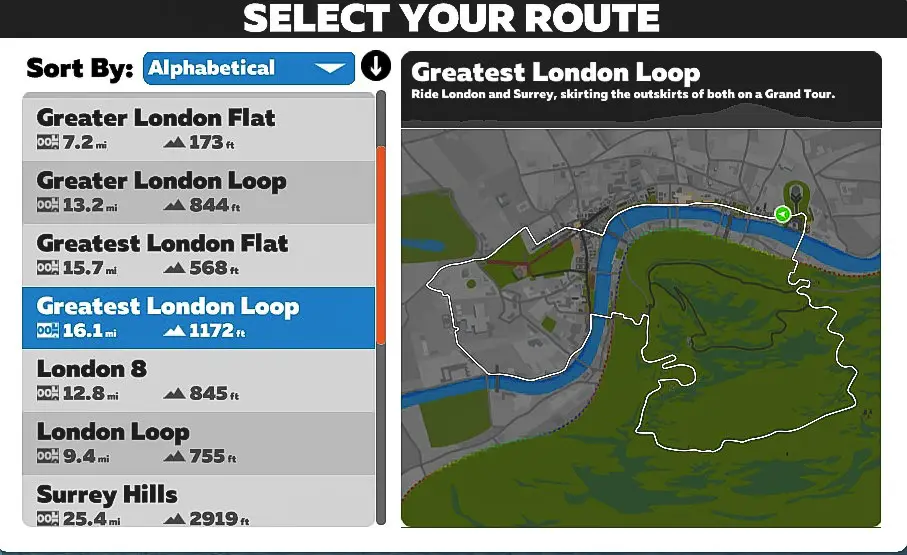 The Greatest London Loop route takes about 45 minutes to complete and includes a big climb.