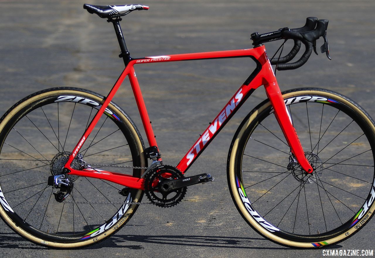 Wout Van Aert's Stevens Super Prestige Cyclocross Bike, Waterloo World Cup 2018 © D. Mable / Cyclocross Magazine