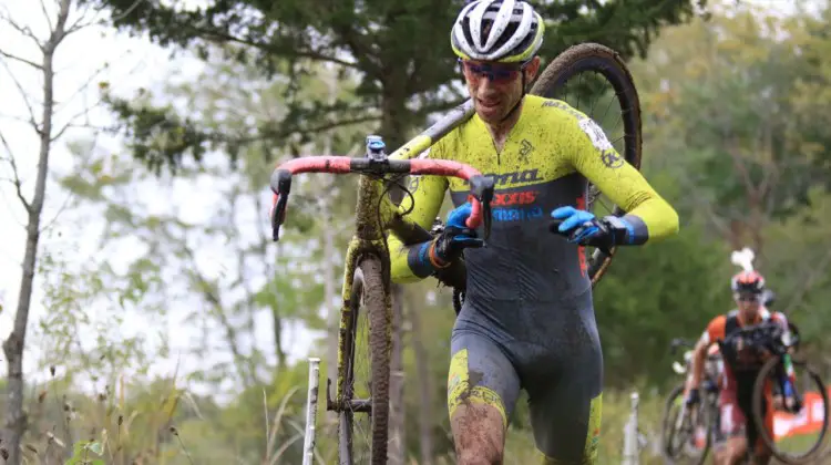 Kerry Werner took a flier in Lap 5. 2018 Jingle Cross Day 3, Sunday. © D. Mable / Cyclocross Magazine