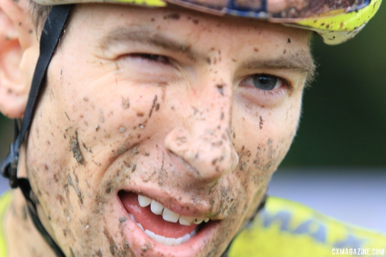 Kerry Werner was feeling it after his sixth-place ride on Sunday. 2018 Jingle Cross Day 3, Sunday. © D. Mable / Cyclocross Magazine