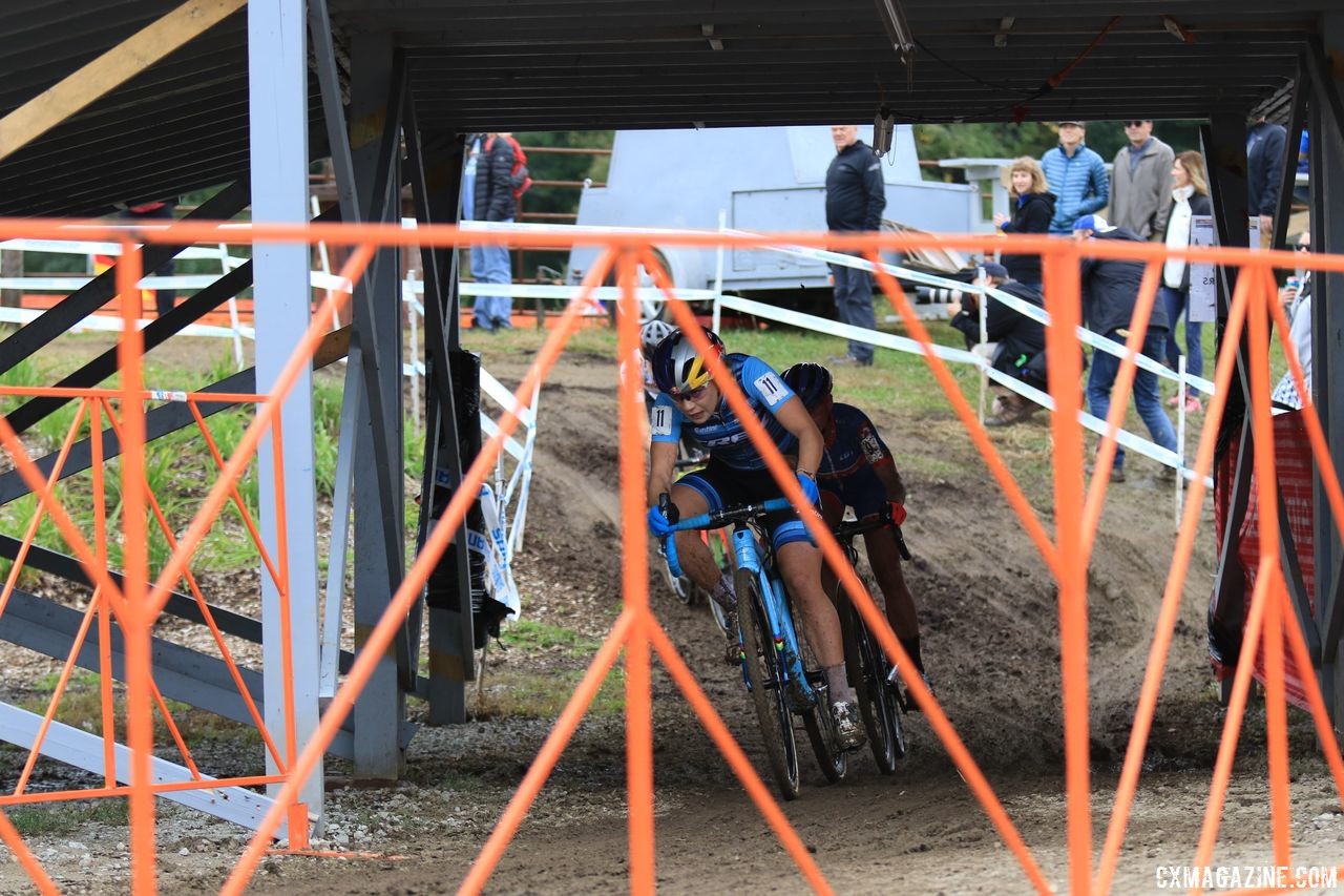 Evie Richards led the first descent off Mt. Krumpit. 2018 Jingle Cross Day 3, Sunday. © D. Mable / Cyclocross Magazine