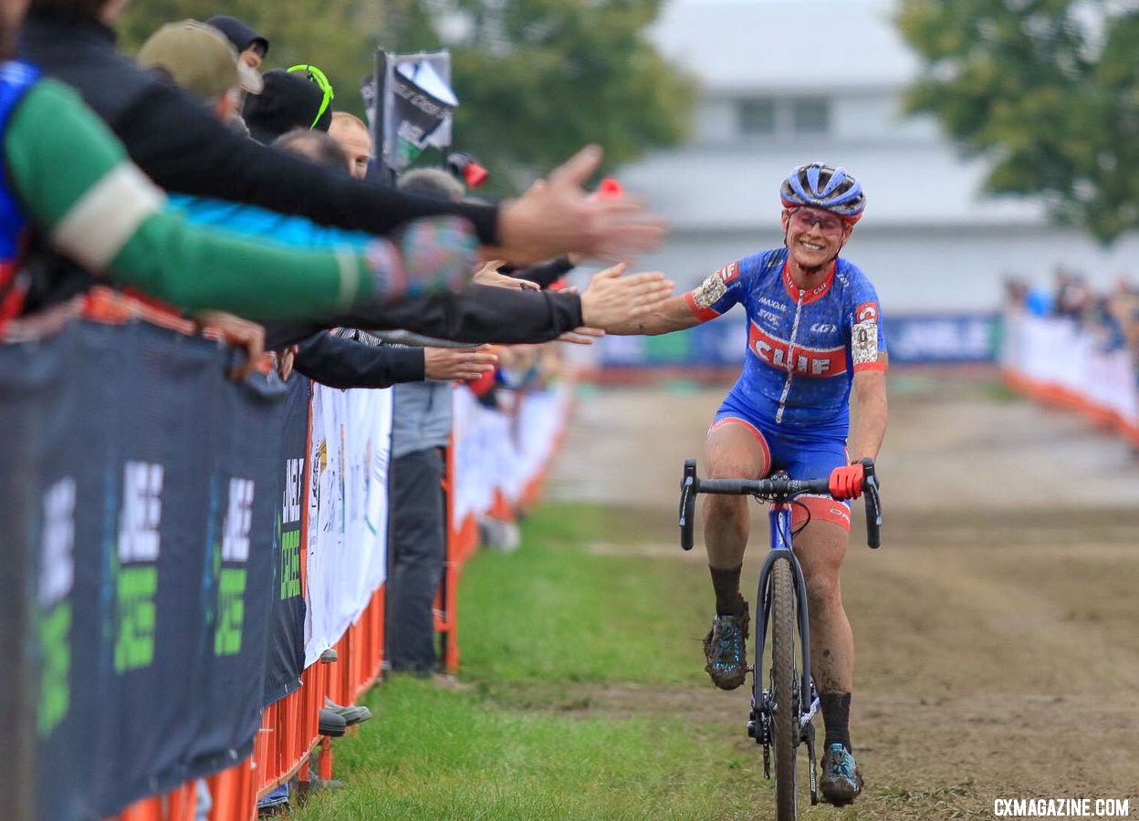 Katerina Nash wins 2018 Jingle Cross Day 3. © D. Mable / Cyclocross Magazine