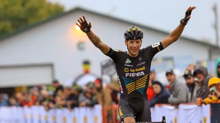 Nicolas Cleppe (Telenet Fidea) takes Day 3 of the 2018 Jingle Cross Cyclocross Festival. © D. Mable / Cyclocross Magazine