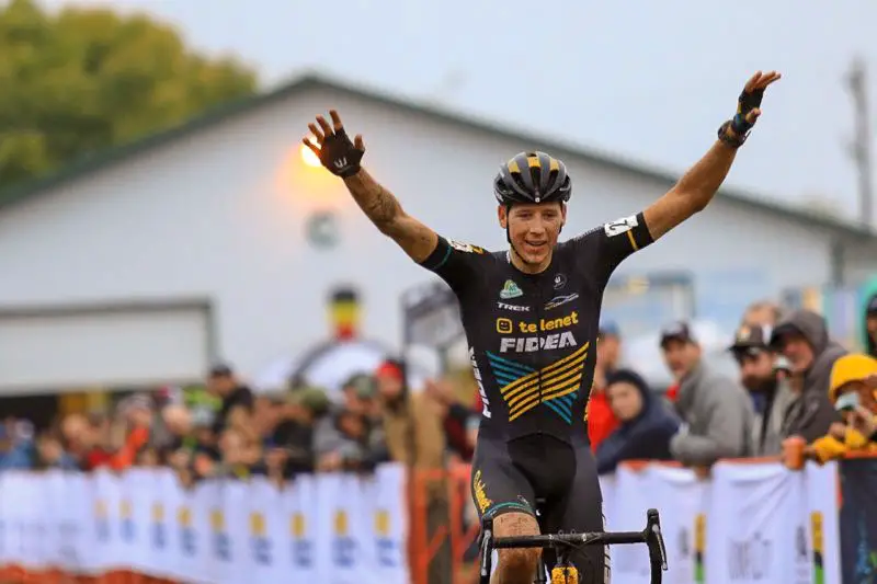 Nicolas Cleppe (Telenet Fidea) takes Day 3 of the 2018 Jingle Cross Cyclocross Festival. © D. Mable / Cyclocross Magazine