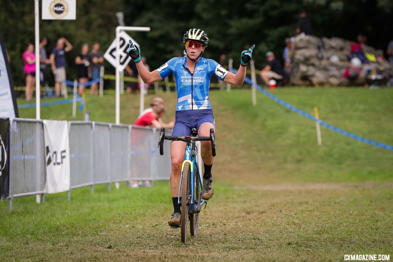 Zaveta made a splash way back at Verona Nationals, putting in faster lap times than Kaitie Keough and winning the D2 title. Now she's back to her winning ways. 2018 Nittany Lion Cyclocross Day 1. © Bruce Buckley