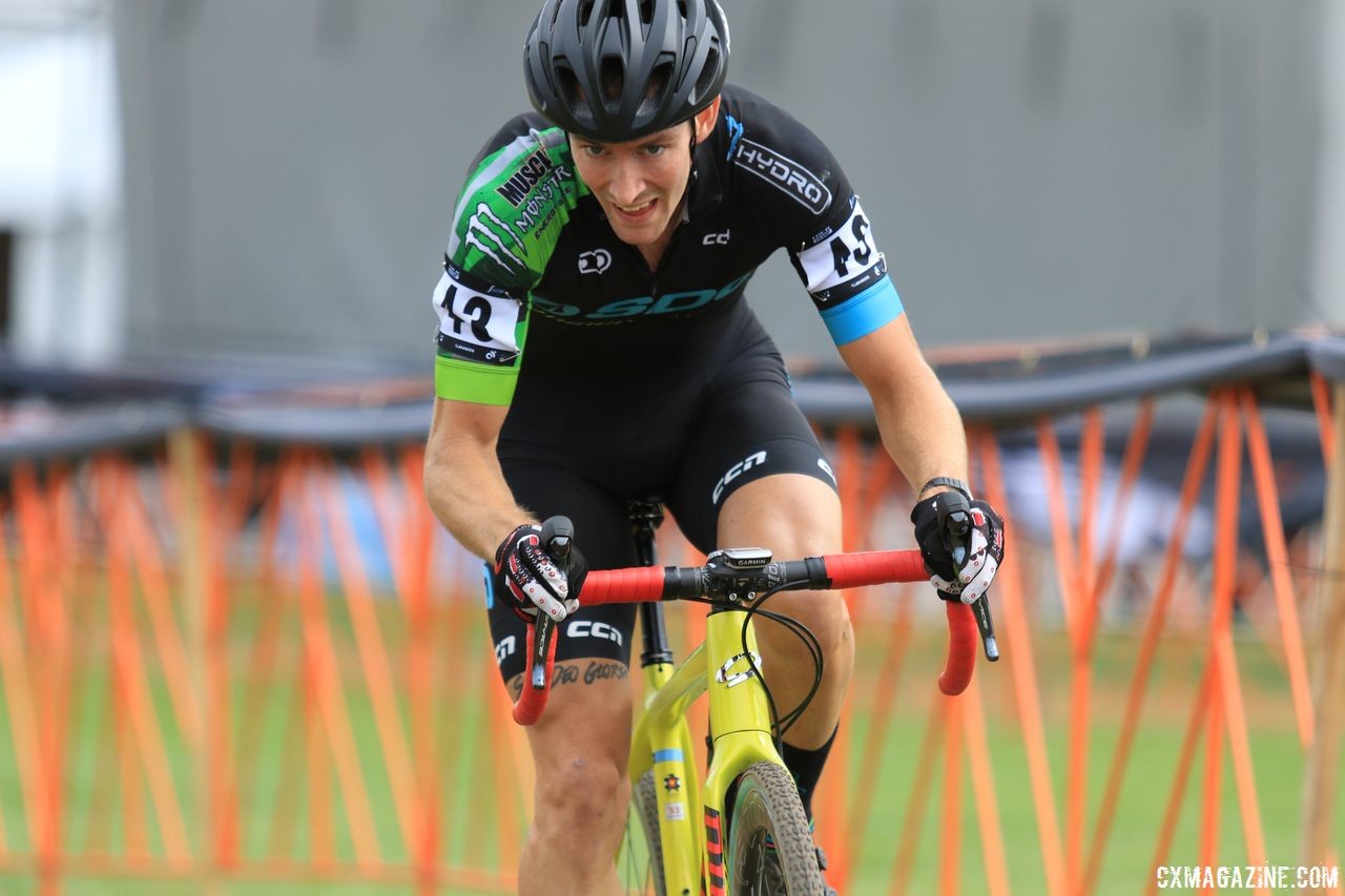 Drew Dillman has traded cyclocross for gravel this spring. 2018 Trek CX Cup, Waterloo © Cyclocross Magazine / D. Mable