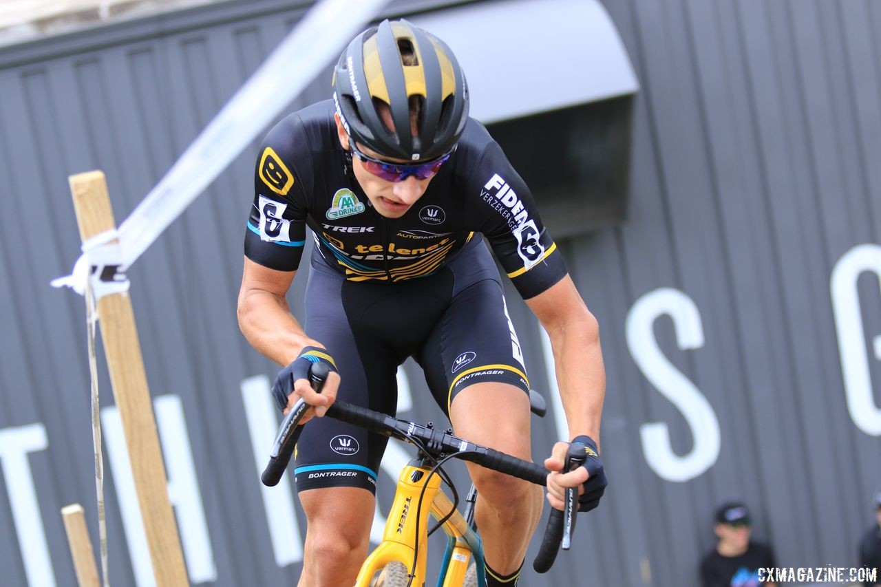 Quinten Hermans was dialed in en route to his win Friday. 2018 Trek CX Cup, Waterloo © Cyclocross Magazine / D. Mable