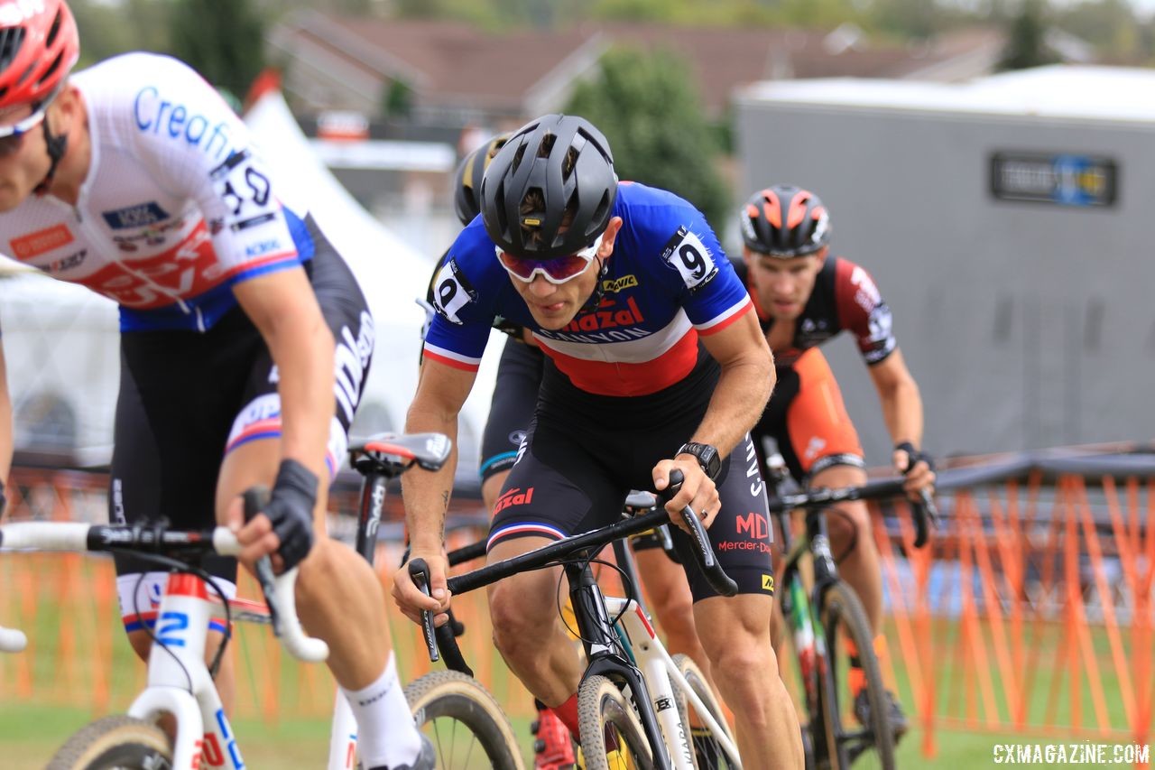 Steve Chainel is always hungry for a good finish in the U.S. 2018 Trek CX Cup, Waterloo © Cyclocross Magazine / D. Mable