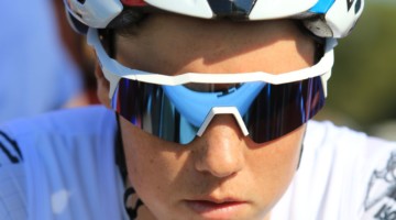 Sanne Cant waits at the start. 2018 World Cup Waterloo. © D. Mable / Cyclocross Magazine