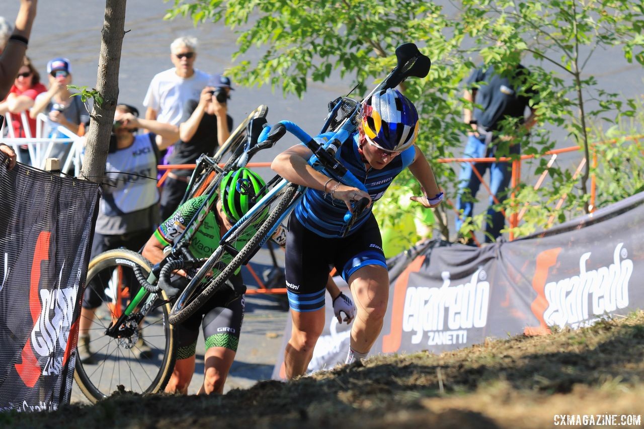 World Cup Waterloo came down to Noble v. Vos. 2018 World Cup Waterloo. © D. Mable / Cyclocross Magazine