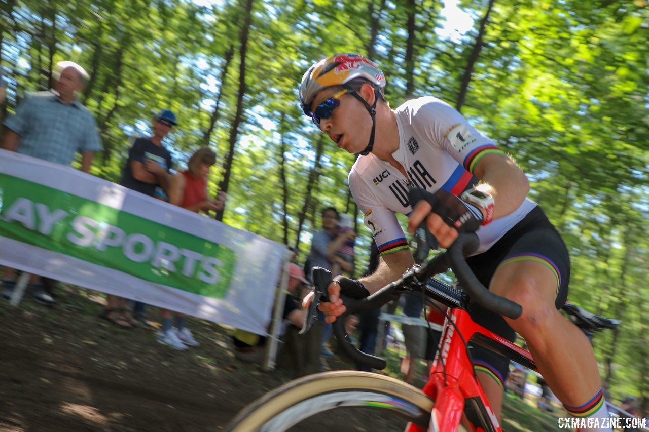 Wout van Aert had a new kit for Sunday's race. 2018 World Cup Waterloo. © R. Clark / Cyclocross Magazine