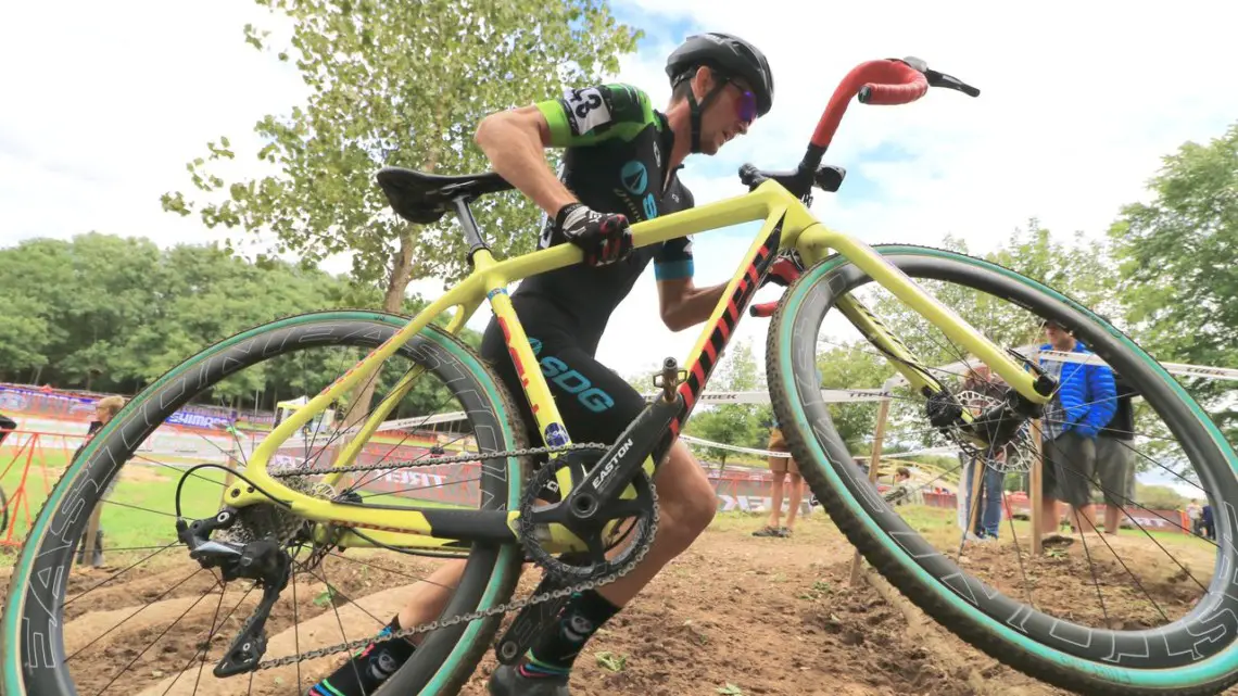 Drew Dillman had an impressive ride, finishing 11th. 2018 Trek CX Cup, Waterloo © Cyclocross Magazine / D. Mable