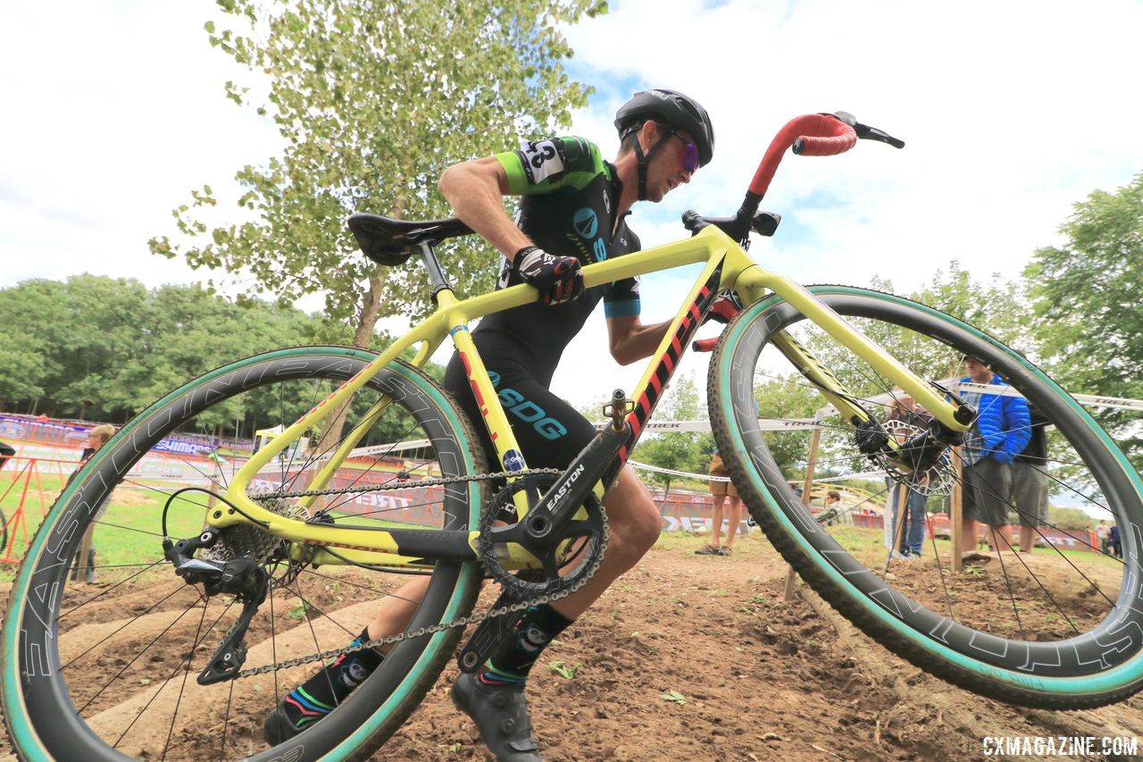 Drew Dillman had an impressive ride, finishing 11th. 2018 Trek CX Cup, Waterloo © Cyclocross Magazine / D. Mable
