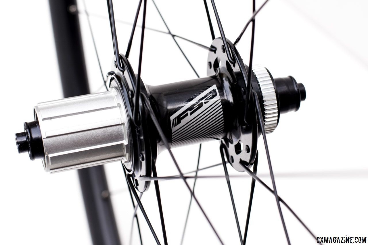 The FSA wheels come with a Shimano/SRAM 11-speed steel cassette. FSA NS Alloy Wheelset. © Cyclocross Magazine / C. Lee