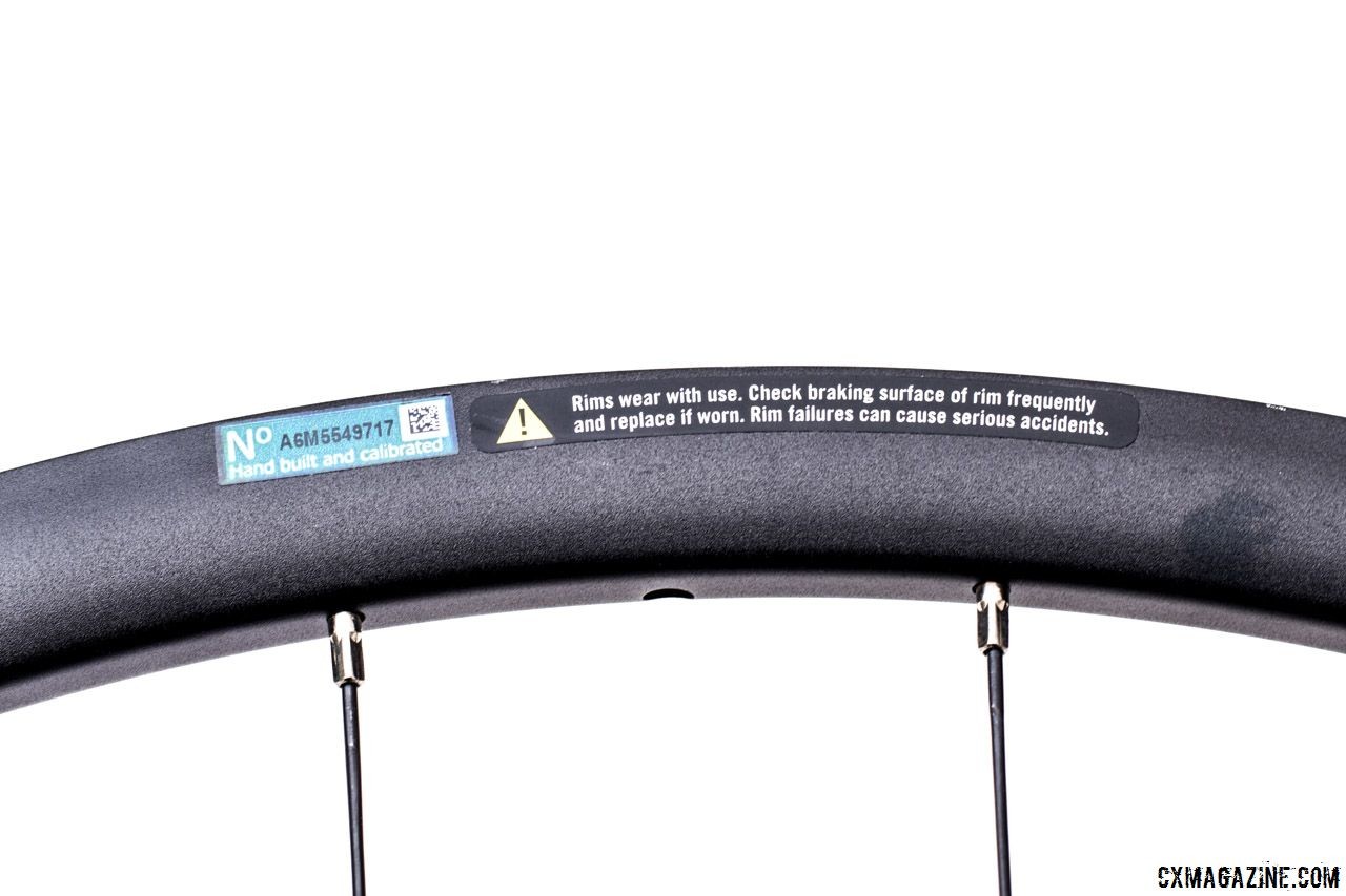 The FSA NS rims are hand-built. We are guessing there shouldn't be much wear on disc-only rims. FSA NS Alloy Wheelset. © Cyclocross Magazine / C. Lee