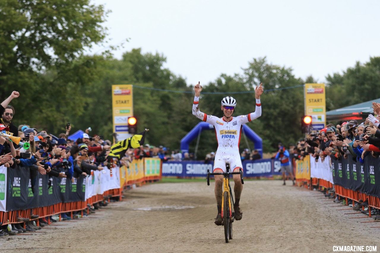 Toon Aerts was the toast of the U.S. World Cups last year. 2018 Jingle Cross World Cup. © D. Mable/ Cyclocross Magazine