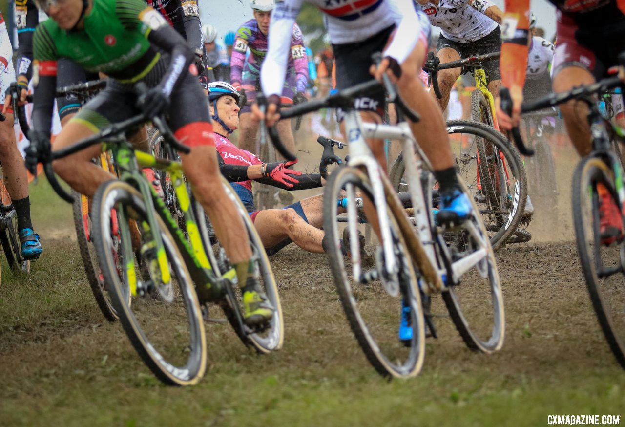 Sunny Gilbert had a rough start to the 2018 Jingle Cross World Cup but bounced back. © D. Mable / Cyclocross Magazine