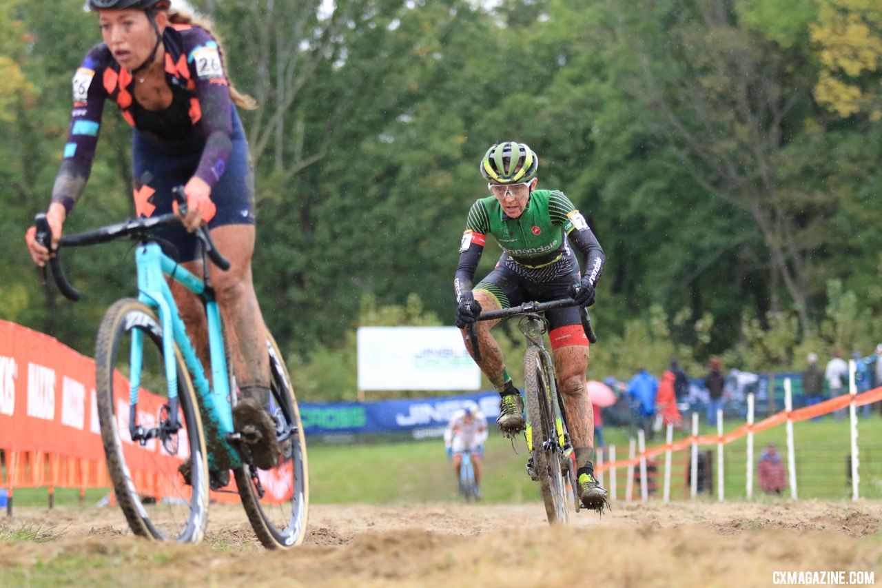 Kaitie Keough had a big second lap surge to take the lead. 2018 Jingle Cross World Cup. © D. Mable / Cyclocross Magazine