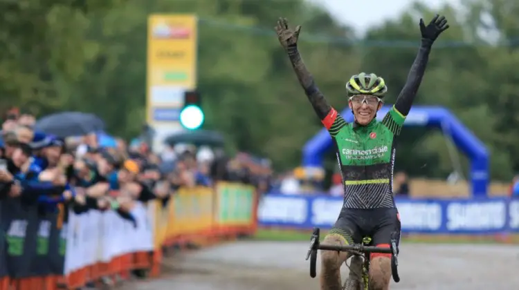 Kaitie Keough wins 2018 Jingle Cross World Cup. © D. Mable / Cyclocross Magazine