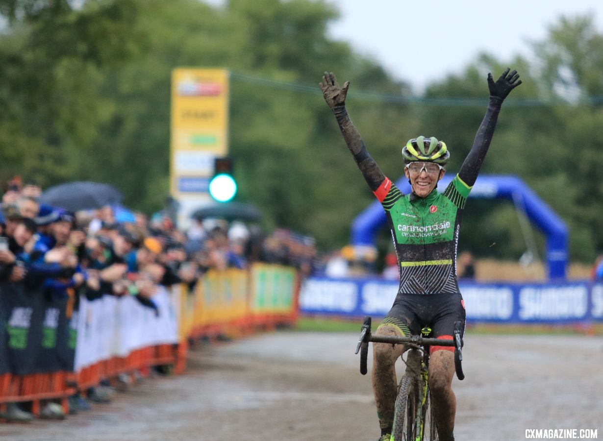 Kaitie Keough had a day to remember at the Jingle Cross World Cup last year. 2018 Jingle Cross World Cup. © D. Mable / Cyclocross Magazine