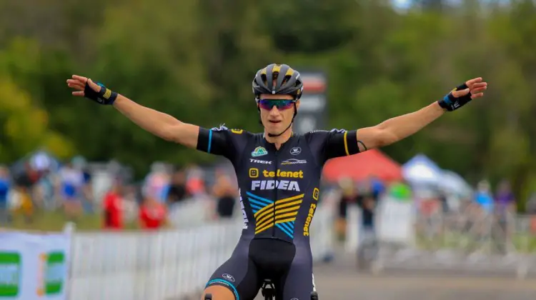 Quinten Hermans takes Day 1 of the 2018 Trek CX Cup. © D. Mable / Cyclocross Magazine