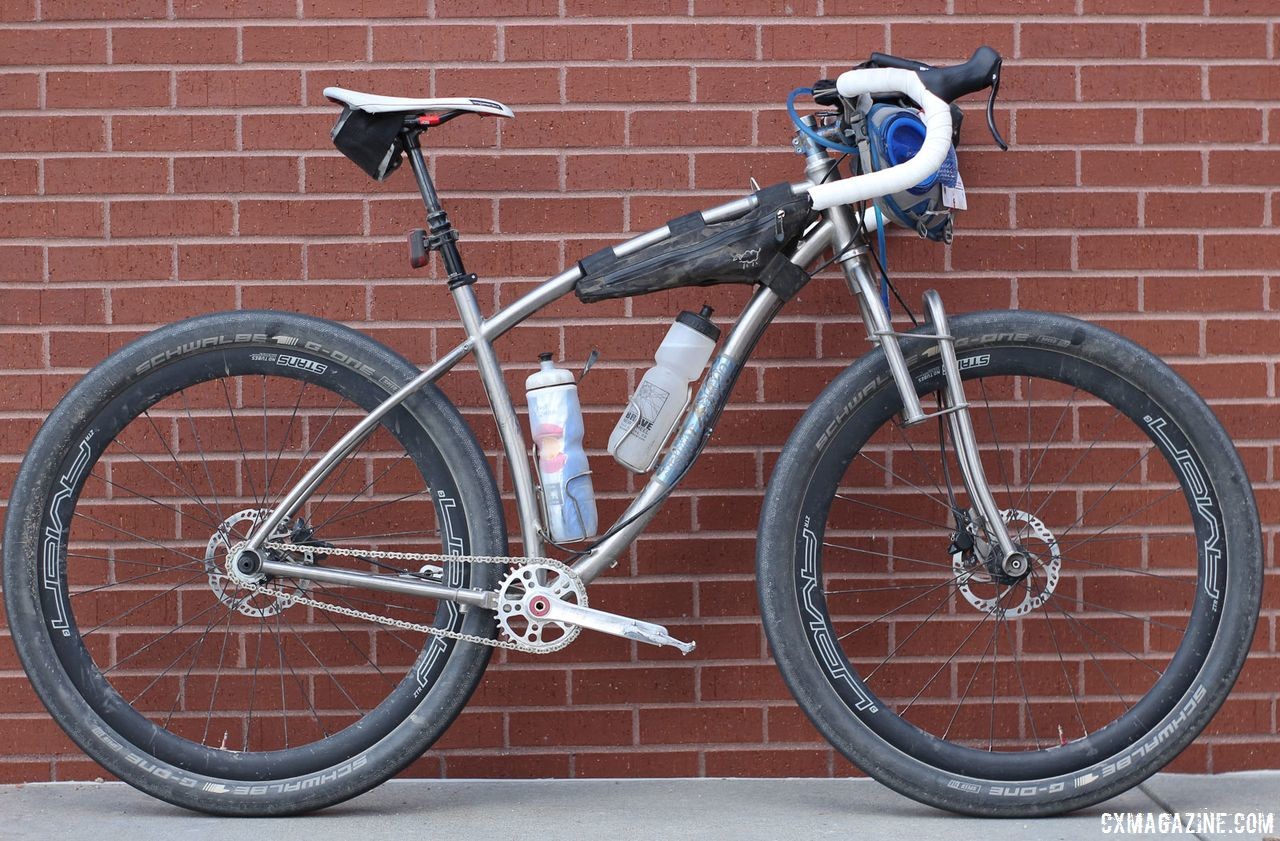 James Bleakley's Black Sheep Bikes Titanium Gravsplosion Gravel Bike. © Z. Schuster / Cyclocross Magazine