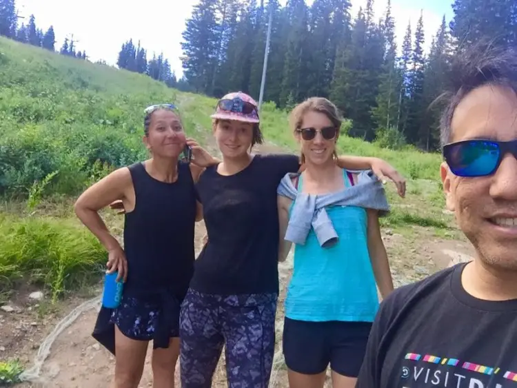 De Crescenzo spent time with Cathy Fegan-Kim, Heather Fisher and Alex Kim after the crash, trying to leave to love new sports. photo: Alex Kim