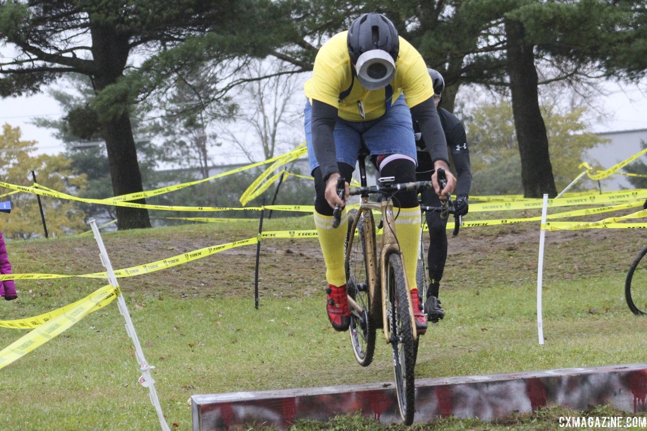 Work your way up to hopping the coffin, or whatever the obstacle might be. 2018 Cross Fire, Sun Prairie, Wisconsin. © Z. Schuster / Cyclocross Magazine