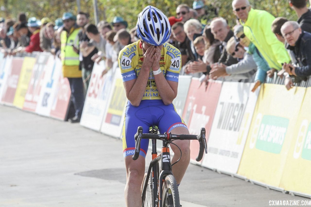 Kim Van De Steene got her first career win on Saturday. 2018 Superprestige Niels Albert CX, Boom. © B. Hazen / Cyclocross Magazine