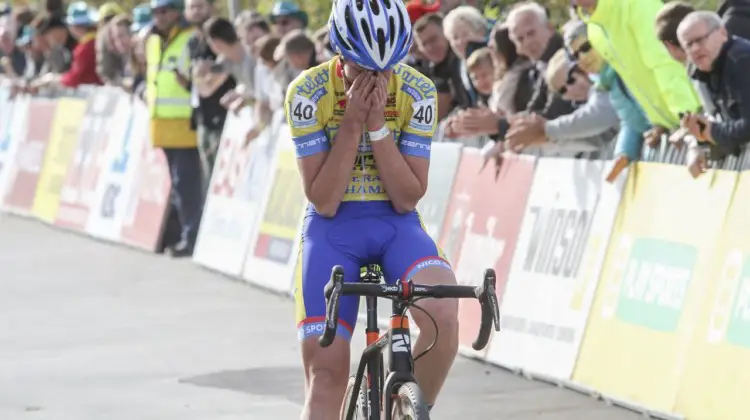 Kim Van De Steene got her first career win on Saturday. 2018 Superprestige Niels Albert CX, Boom. © B. Hazen / Cyclocross Magazine