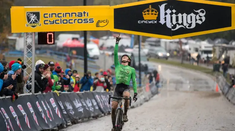 Gage Hecht continues his success at the Cincinnati UCI Cyclocross weekend with a Day 1 victory. Elite Men. © Bruce Buckley