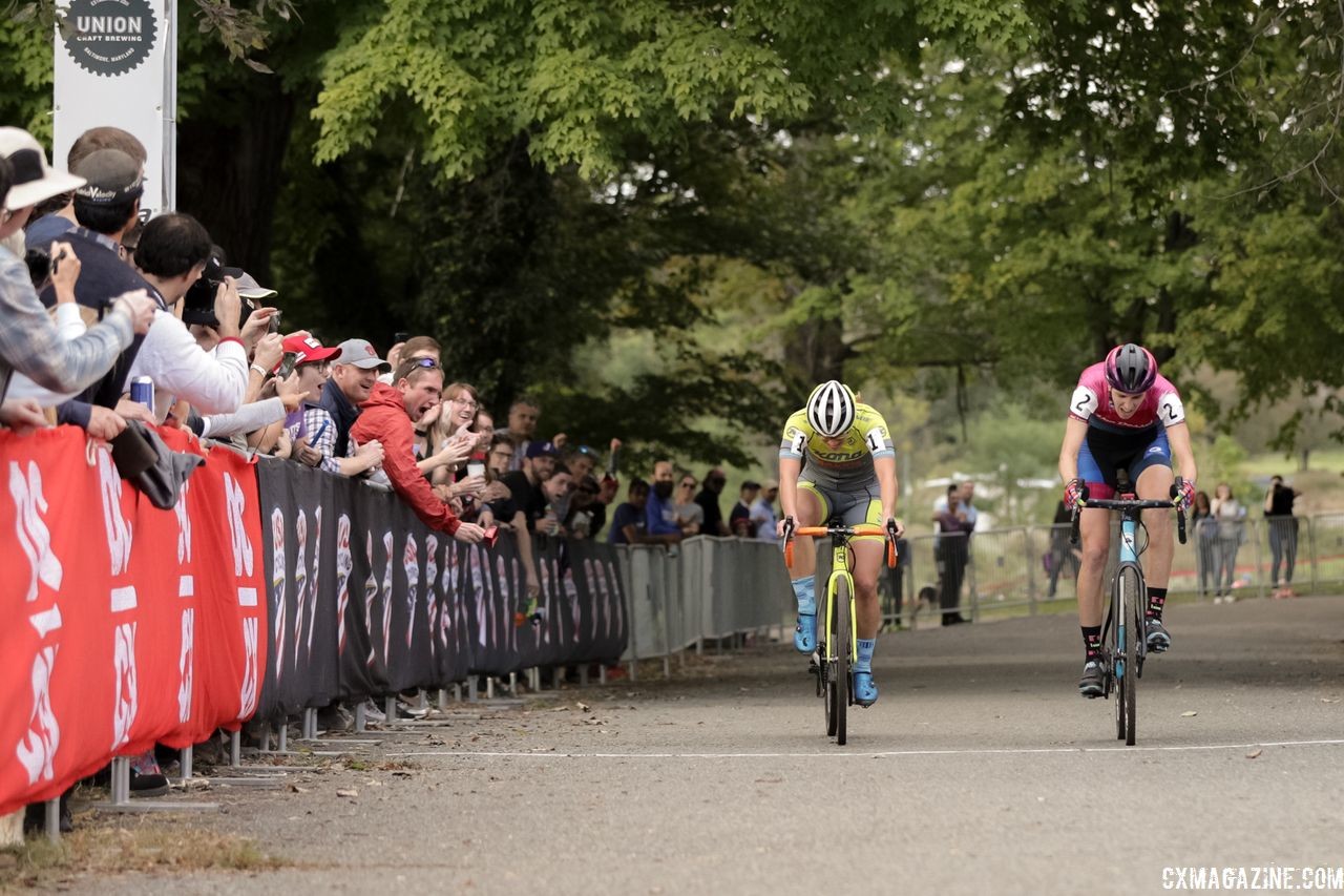 Gilbert won Saturday's race by the silmmest of margins. 2018 DCCX Day 1. © B. Buckley