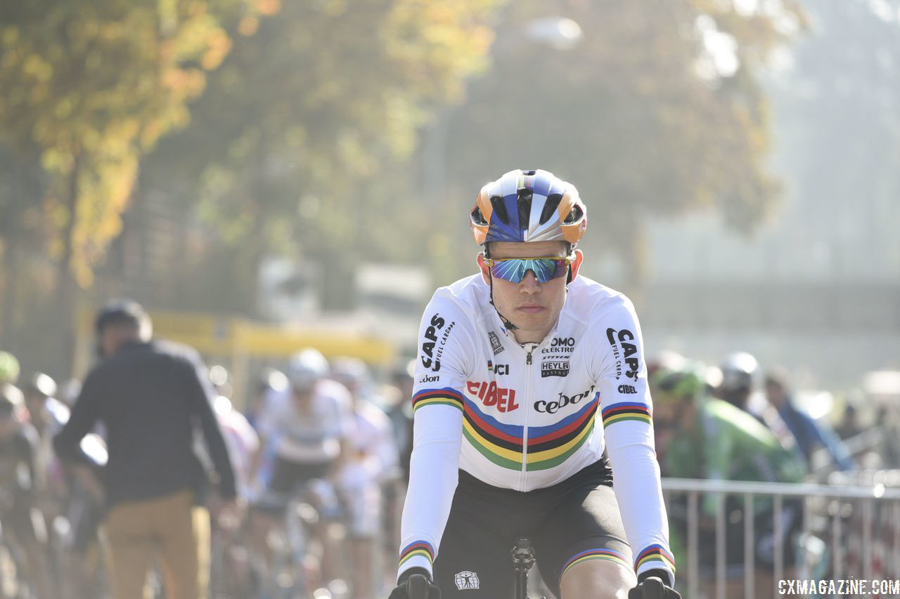 Wout van Aert was ready to go on Sunday in Bern. 2018 World Cup Bern. © E. Hausmesser / Cyclocross Magazine