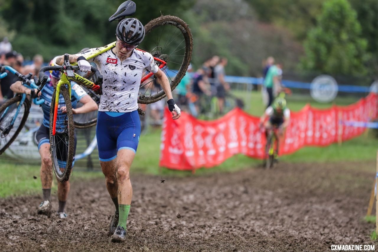 Rochette and Noble battled against one another several times this season before Pan-Ams. 2018 Charm City Cyclocross Day 1. © Bruce Buckley