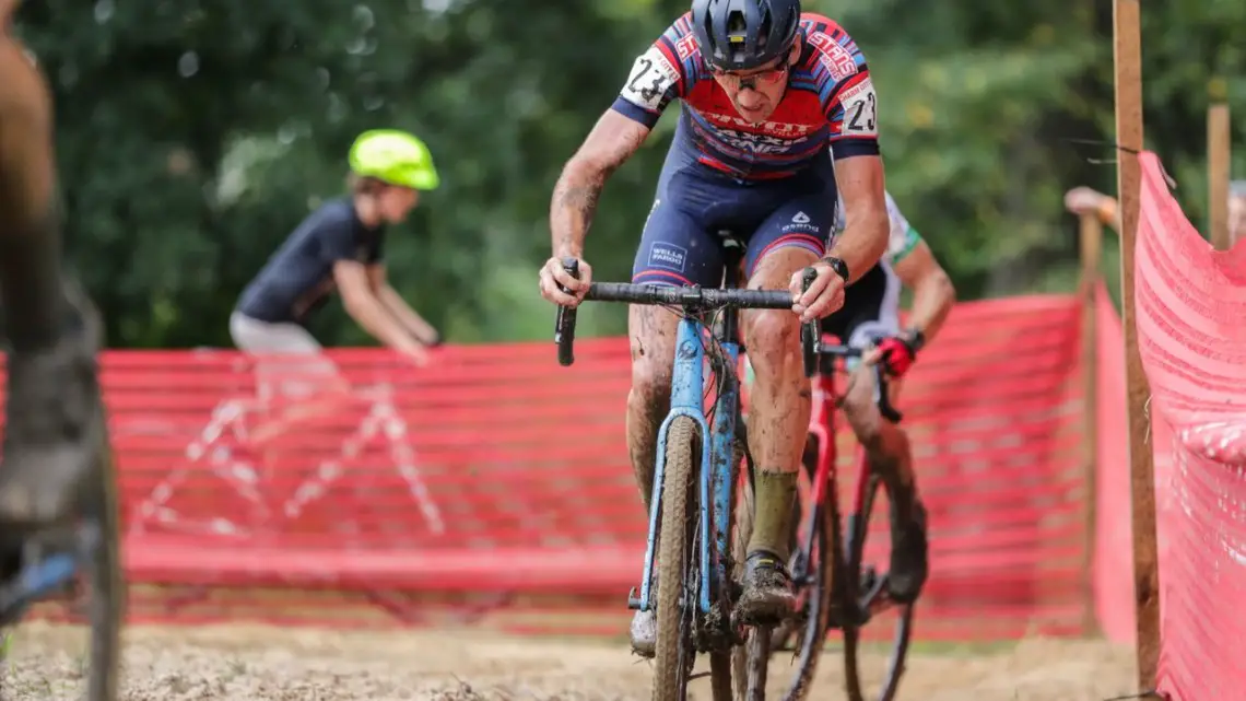 Driscoll took his turn after the front, and would finish third. 2018 Charm City Cyclocross. © Bruce Buckley