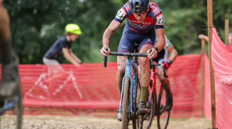 Driscoll took his turn after the front, and would finish third. 2018 Charm City Cyclocross. © Bruce Buckley